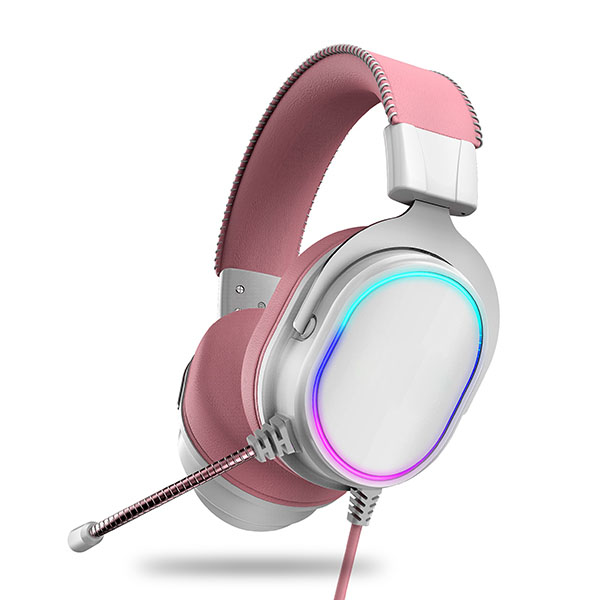 Ականջի վրա լարային ականջակալներ MIC-ով PC Surround Sound 7.1 իրականության համար